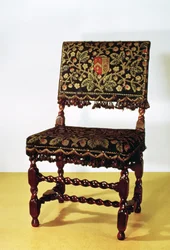 Silla con travesaños en espiral, finales del siglo XVII